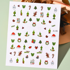 Roniki Grincs matrica - öntapadó #28 körömdíszítő