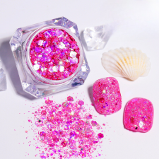 Roniki Irrizáló 3D glitter 10 körömdíszítő