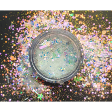 Roniki Irrizáló glitter - fehér #6 körömdíszítő