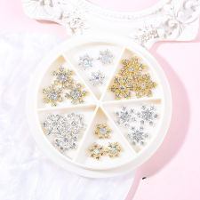 Roniki körömékszer szett - hópehely - 18db körömdíszítő