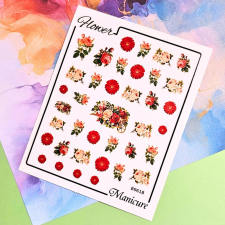 Roniki matrica - öntapadó - virágmintás körömdíszítő