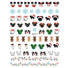 Roniki mesefigurás matrica - öntapadó - Mickey karácsonykor körömdíszítő