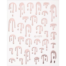 Roniki metál matrica - öntapadó - roséarany körömdíszítő