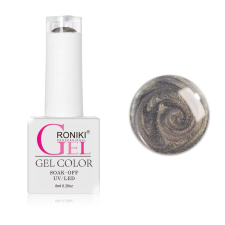 Roniki Pearl threaded széria - 12 barna gyöngyház gél lakk lakk zselé