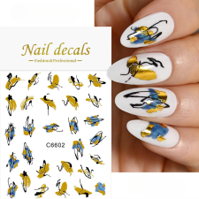 Roniki színes absztrakt matrica - öntapadó körömdíszítő