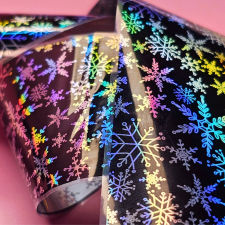 Roniki transzferfólia - fekete hópehely körömdíszítő