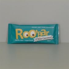 Roobar Roobar 100% raw bio gyümölcsszelet chia mag-kókusz 30 g reform élelmiszer