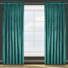  Rosa bársony sötétítő függöny Sötét türkiz 140x270 cm lakástextília