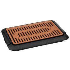 Rosberg Füstmentes grill Oliver Voltz OV51015D, 1250W, 23x36 cm, Kerámia bevonat, Fekete/narancs grillsütő