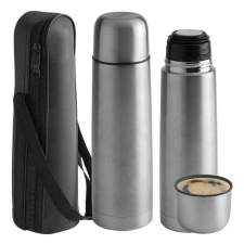 Rosberg Thermos Rosberg R52010A, 1 liter, Zsákkal és csészével, Dugó, Inox termosz