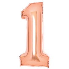  Rose Gold 1-es szám fólia lufi 66 cm party kellék