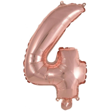  Rose Gold 4-es szám fólia lufi 45 cm party kellék