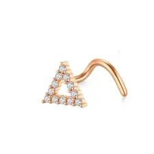  Rosegold Színű Rozsdamentes Acélból Készült Háromszög Díszes Orrpiercing egyéb ékszer