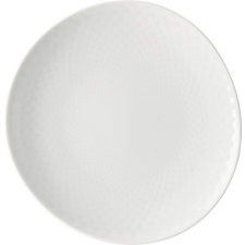 Rosenthal Sekély tányér, Rosenthal Junto 22x21 cm, fehér tányér és evőeszköz
