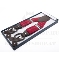  Rossini 2 in 1 férfi nadrágtartó - Meggypiros pöttyös ajándéktárgy