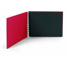 Rössler Papier GmbH and Co. KG Rössler Soho fotóalbum/scrapbook (14,5x19,5 cm, 20 lap, spirálos, fekete lapok) piros fényképalbum