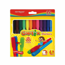  Rostirón, filctoll készlet összekapcsolható fejekkel 12 db/bliszter Keyroad Capfix vegyes színek filctoll, marker