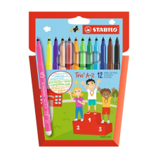  Rostirón Stabilo Trio A-Z 12 db-os klt. Új filctoll, marker