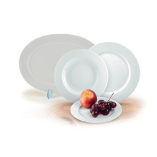 ROTBERG Desszertes tányér, porcelán, 19 cm átmérőjű, ROTBERG, &quot;Basic&quot;, fehér tányér és evőeszköz