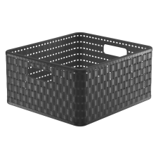  Rotho Country műanyag tároló doboz, 14 L, antracit bútor