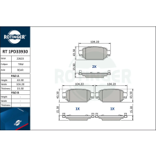 Rotinger fékbetétkészlet, tárcsafék ROTINGER RT 1PD33930 autóalkatrész