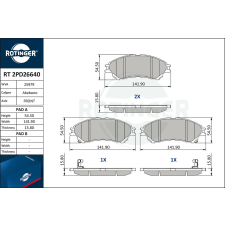 Rotinger fékbetétkészlet, tárcsafék ROTINGER RT 2PD26640 autóalkatrész