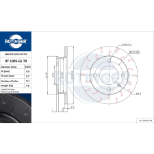 Rotinger féktárcsa ROTINGER RT 1005-GL T9 féktárcsa