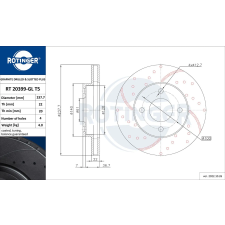 Rotinger féktárcsa ROTINGER RT 20399-GL T5 féktárcsa
