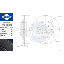Rotinger féktárcsa ROTINGER RT 20425-GL T3 féktárcsa