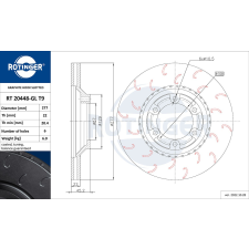Rotinger féktárcsa ROTINGER RT 20448-GL T9 féktárcsa