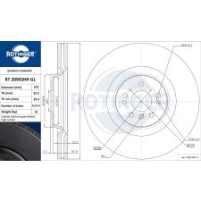 Rotinger féktárcsa ROTINGER RT 20993HP-GL féktárcsa