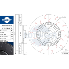 Rotinger féktárcsa ROTINGER RT 21357-GL T9 féktárcsa