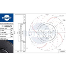 Rotinger féktárcsa ROTINGER RT 21608-GL T5 féktárcsa
