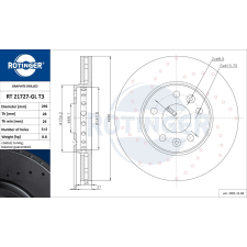 Rotinger féktárcsa ROTINGER RT 21727-GL T3 féktárcsa