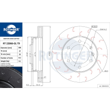 Rotinger féktárcsa ROTINGER RT 22066-GL T9 féktárcsa
