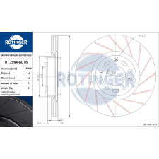 Rotinger féktárcsa ROTINGER RT 2964-GL T6 féktárcsa