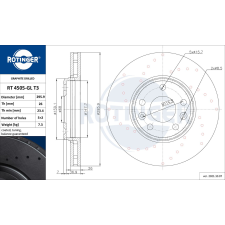 Rotinger féktárcsa ROTINGER RT 4505-GL T3 féktárcsa