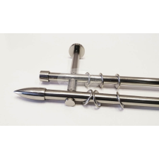 Rouen 2 rudas fém karnis szett - 19 mm (csöndesgyűrűs) - 160 cm karnis, függönyrúd