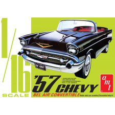 ROUND2 AMT 1/16 1957 Chevy Bel Air Convertible autó modell makett