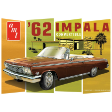 ROUND2 AMT 1/25 1962 Chevy Impala Convertible kocsi modell makett