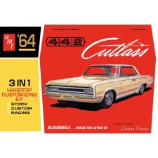 ROUND2 AMT 1/25 1964 Olds Cutlass 442 Hardtop autó modell makett