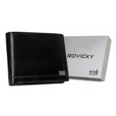  Rovicky Férfi Bőr Pénztárca -CPR-2020-BAR-6460 BL- Fekete-