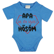  Rövid ujjú baba body "Apa az én igazi hősöm" felirattal kombidressz, body