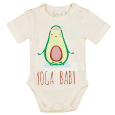 Rövid ujjú baba body avokádós mintával kombidressz, body