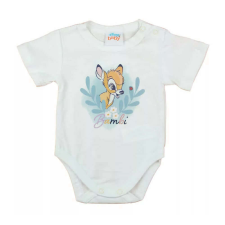  Rövid ujjú baba body Bambi mintával (86) - fehér kombidressz, body