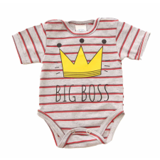  Rövid ujjú dupla patentos &quot; Big Boss&quot; feliratú baba body kombidressz, body
