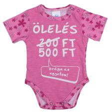 Rövid ujjú feliratos baba body kombidressz, body