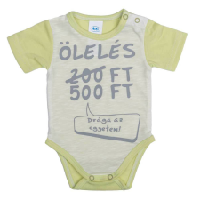 Rövid ujjú feliratos baba body kombidressz, body