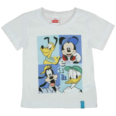 Rövid ujjú kisfiú vékony pamut póló Mickey egér és barátai mintával - 116-os méret