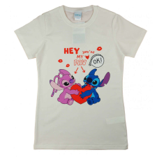  Rövid ujjú lányka póló Stitch mintával  164-es méret gyerek póló